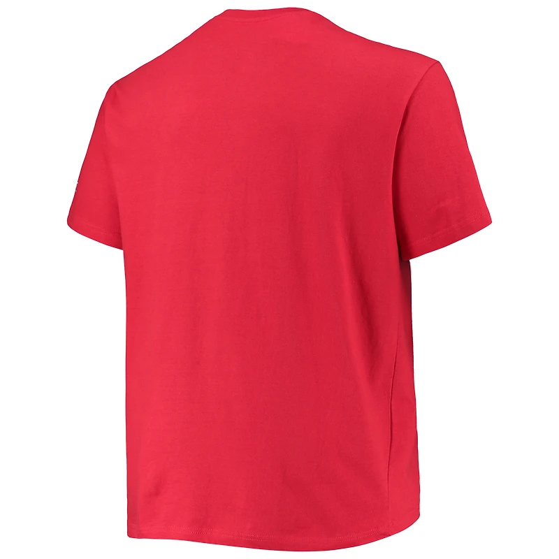 T-shirt pour homme Champion Crimson Indiana Hoosiers Tailles Big & Tall Arch Over Wordmark