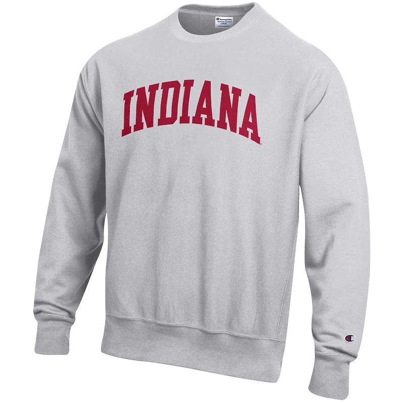 Men's Champion Gray Indiana Hoosiers Reverse Weave Fleece Sweatshirt