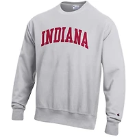 Men's Champion Gray Indiana Hoosiers Reverse Weave Fleece Sweatshirt
