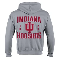 Men's Champion  Gray Indiana Hoosiers Varsity Powerblend Full-Zip Fleece Hoodie