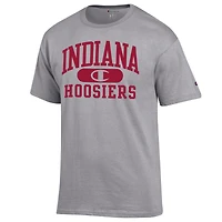T-shirt Champion Indiana Hoosiers Arch Pill gris chiné pour homme