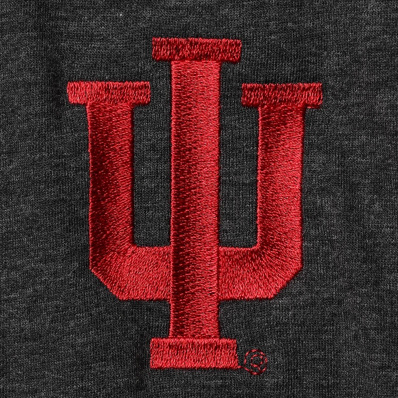 Men's Champion Heathered Black Indiana Hoosiers Field Day Team Quarter-Zip Jacket