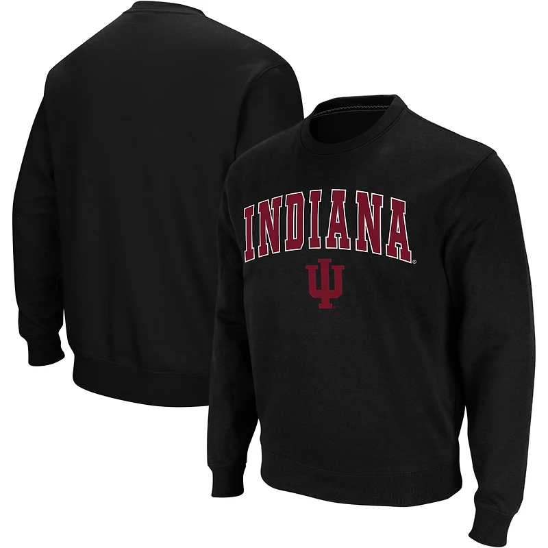 Colosseum Indiana Hoosiers Arch & Logo Sweat à col rond pour homme Noir