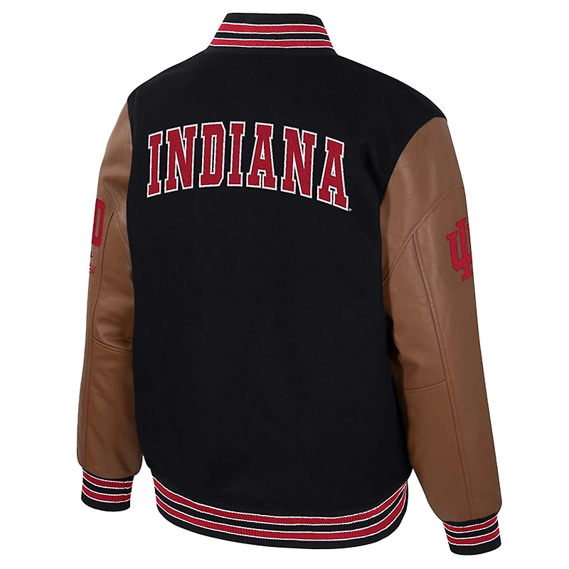 Veste universitaire à boutons-pression Colosseum Indiana Hoosiers Letterman pour homme