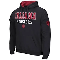 Men's Colosseum Black Indiana Hoosiers Sunrise Pullover Hoodie