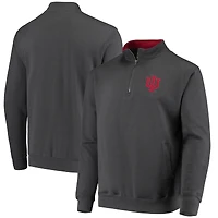 Colosseum Charcoal Indiana Hoosiers Tortugas Logo Quarter-Zip Pullover pour homme