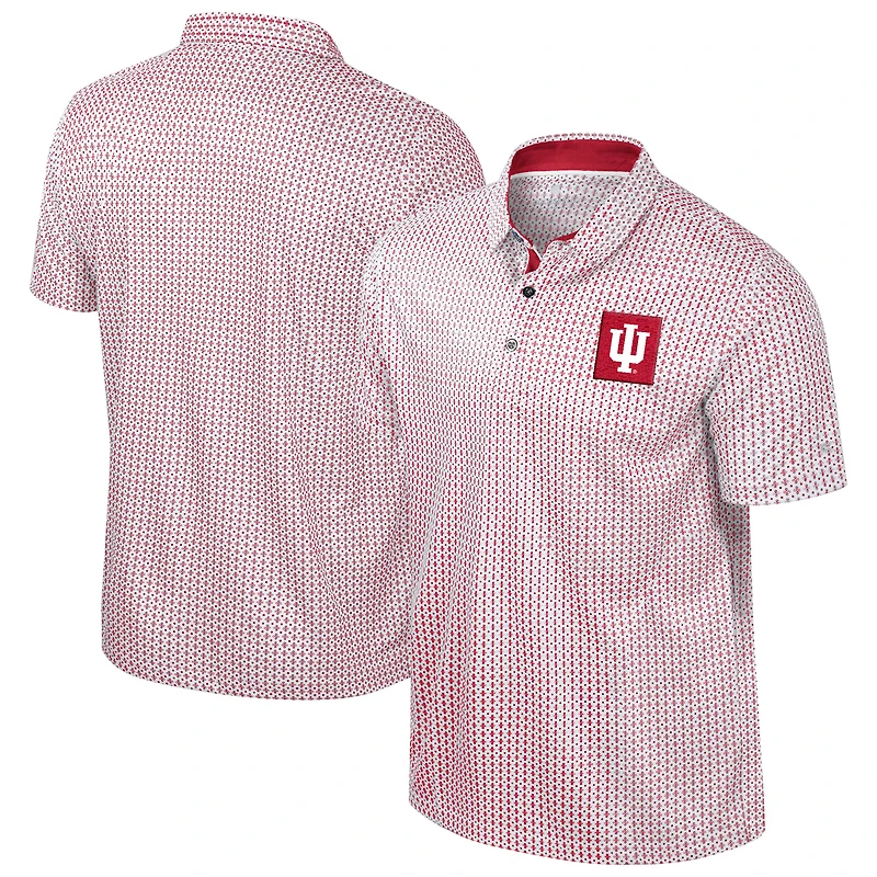 Men's Colosseum Crimson Indiana Hoosiers Big & Tall Marty Rival Polo
