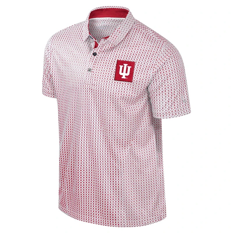 Men's Colosseum Crimson Indiana Hoosiers Big & Tall Marty Rival Polo