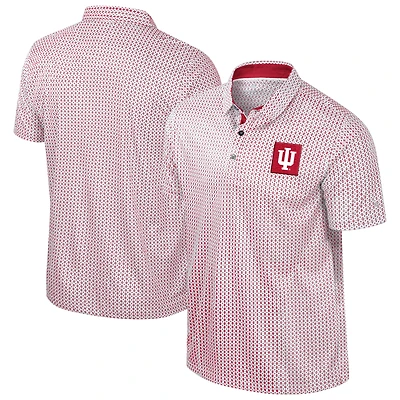 Men's Colosseum Crimson Indiana Hoosiers Big & Tall Marty Rival Polo