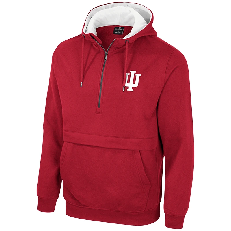 Sweat à capuche demi-zippé Colosseum Crimson Indiana Hoosiers pour hommes