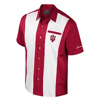 Chemise boutonnée de bowling Indiana Hoosiers Strike pour homme, motif Colosseum Crimson