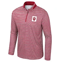 Haut rayé à glissière quart de tour Colosseum Crimson Indiana Hoosiers pour homme