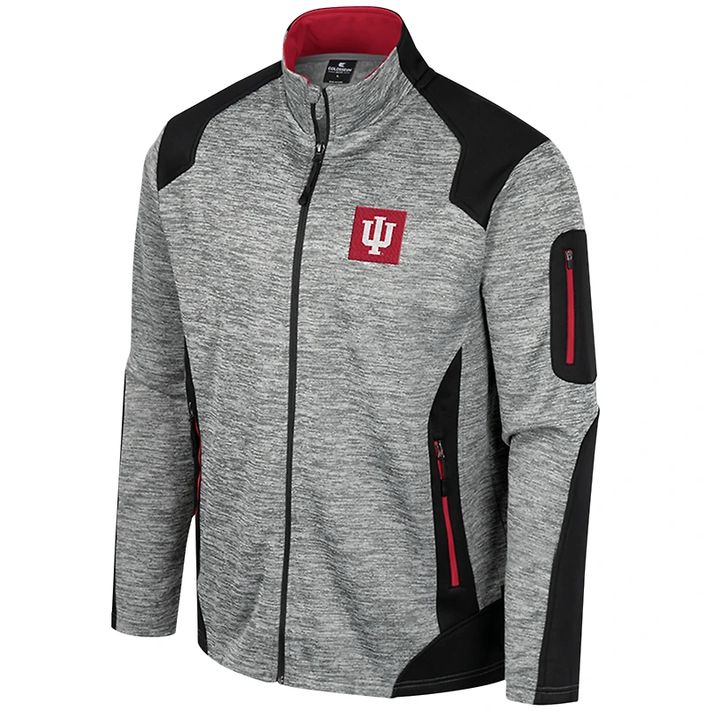 Veste entièrement zippée Colosseum Grey Indiana Hoosiers Silberman pour hommes