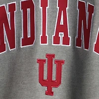 Colosseum Heather Grey Indiana Hoosiers Arch & Logo Crew Neck Sweat-shirt pour homme