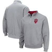 Colosseum Heathered Grey Indiana Hoosiers Tortugas Team Logo Quarter-Zip Jacket