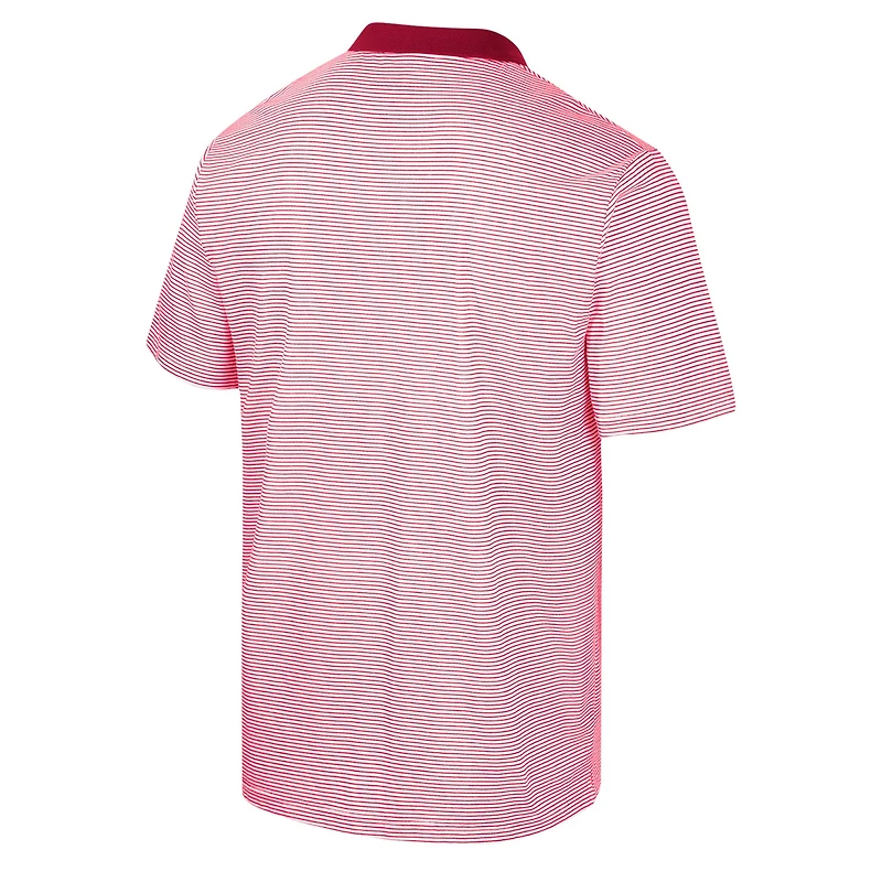 Men's Colosseum White Indiana Hoosiers Print Stripe Polo