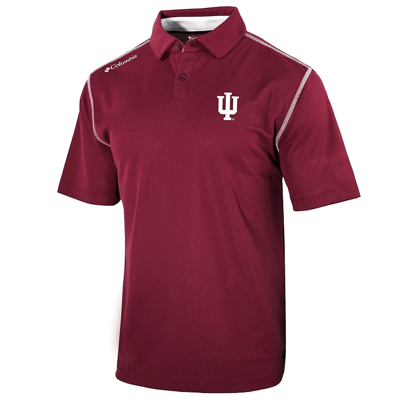 Men's Columbia Crimson Indiana Hoosiers Omni-Wick Shotgun Polo