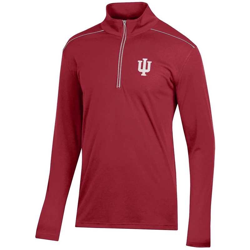 Pull-over à col zippé 1/4 en jacquard classique Indiana Hoosiers pour homme