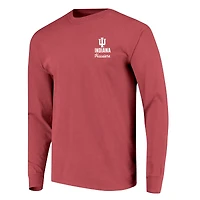 T-shirt à manches longues pour homme, motif mascotte des Indiana Hoosiers, couleurs confort naturelles