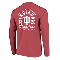 T-shirt à manches longues pour homme, motif mascotte des Indiana Hoosiers, couleurs confort naturelles