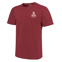 T-shirt confortable pour homme avec superposition de mascotte Crimson Indiana Hoosiers