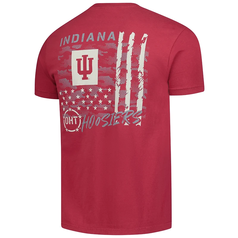 T-shirt camouflage Crimson Indiana Hoosiers OHT pour homme