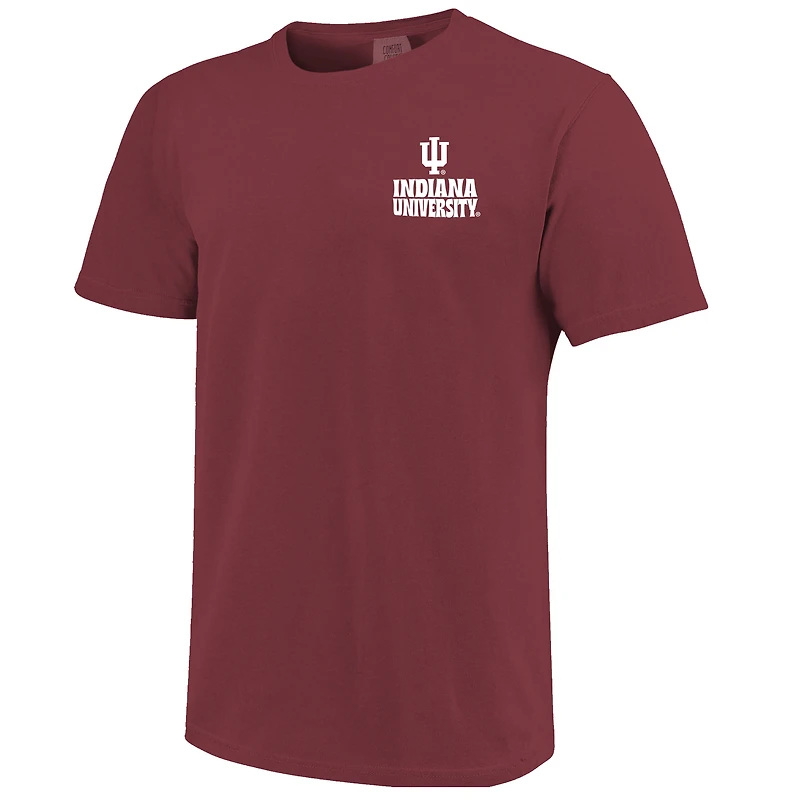 T-shirt à doublure épaisse pour homme, motif paysage, couleurs confortables, Indiana Hoosiers, Crimson