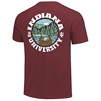 T-shirt à doublure épaisse pour homme, motif paysage, couleurs confortables, Indiana Hoosiers, Crimson