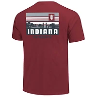 T-shirt rayé pour homme Crimson Indiana Hoosiers Campus Skyline