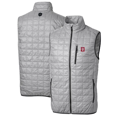 Gilet matelassé zippé Rainier PrimaLoft Eco pour homme, coupe-vent et gris Indiana Hoosiers, grande taille