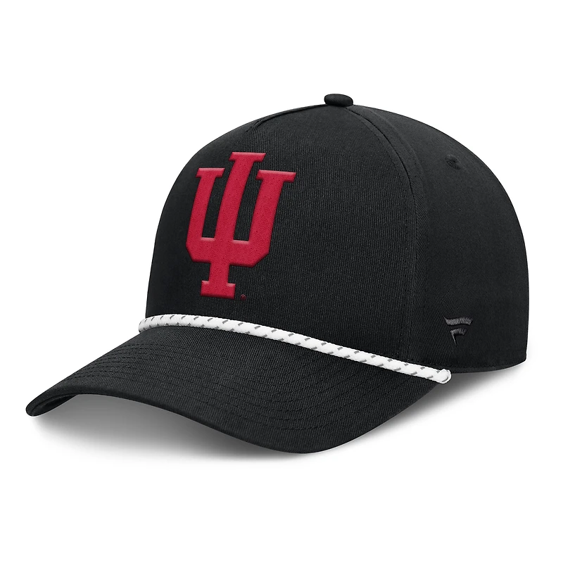 Casquette ajustable Fanatics Black Indiana Hoosiers Undertone Rope pour homme