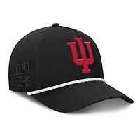 Casquette ajustable Fanatics Black Indiana Hoosiers Undertone Rope pour homme