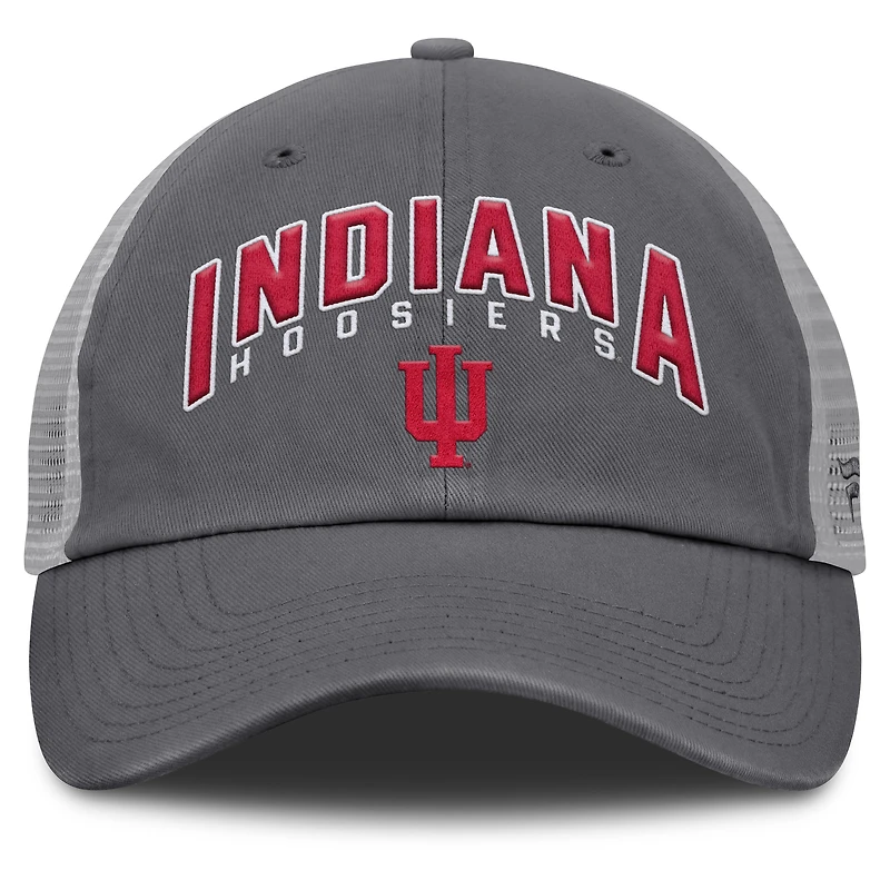 Men's Fanatics Charcoal Indiana Hoosiers Ionic Trucker Adjustable Hat