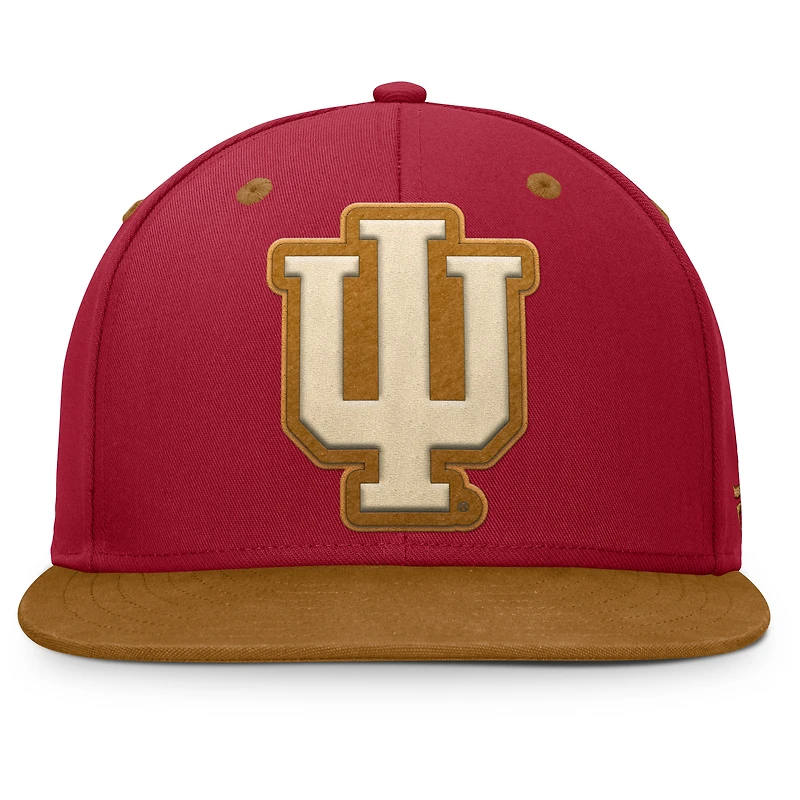Casquette ajustée NoBo pour homme, couleur cramoisie/marron, des Indiana Hoosiers