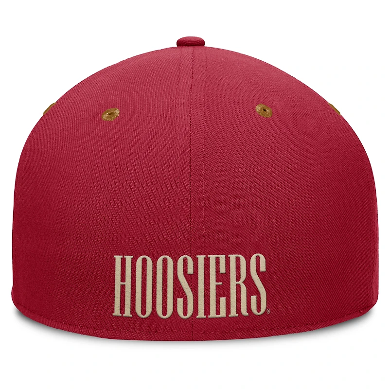 Casquette ajustée NoBo pour homme, couleur cramoisie/marron, des Indiana Hoosiers