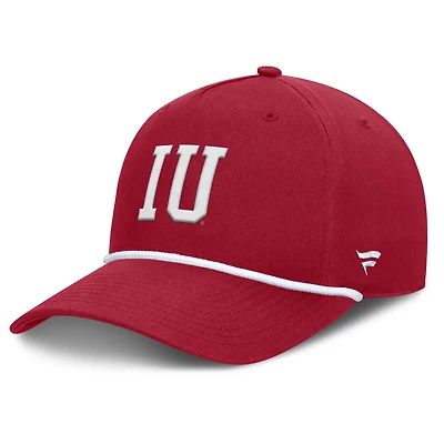 Men's Fanatics Crimson Indiana Hoosiers Foul Ball Rope Adjustable Hat