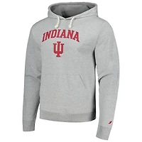 Men's League Collegiate Wear  Heather Gray Indiana Hoosiers Tall Arch Essential Pullover Hoodie