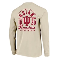 T-shirt à manches longues pour homme, motif mascotte des Indiana Hoosiers, couleurs confort naturelles