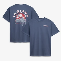 T-shirt homme Indiana Hoosiers bleu marine, couleurs confort, statue de l'équipe