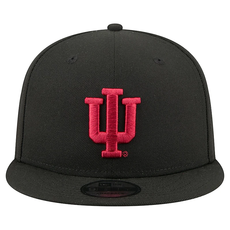 Casquette snapback New Era noire pour homme Indiana Hoosiers Team 9FIFTY