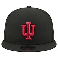 Casquette snapback New Era noire pour homme Indiana Hoosiers Team 9FIFTY