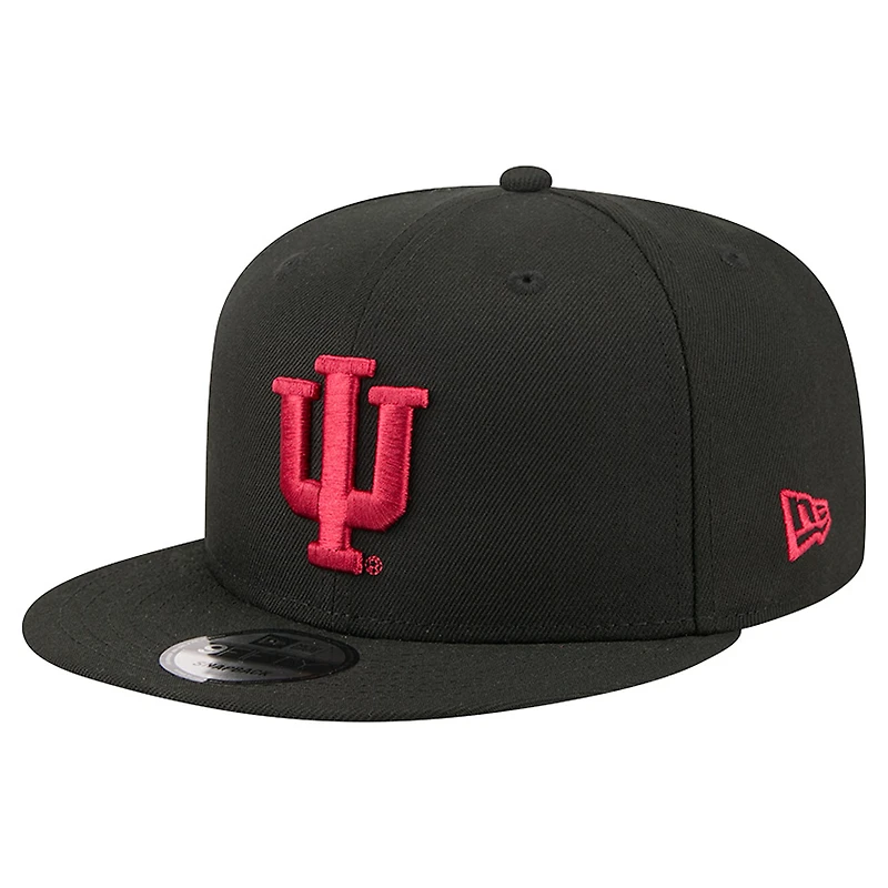 Men's New Era Black Indiana Hoosiers Team 9FIFTY Snapback Hat
