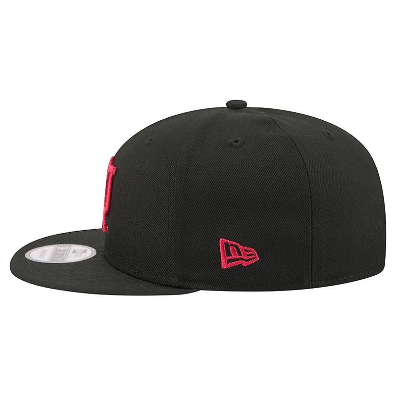 Men's New Era Black Indiana Hoosiers Team 9FIFTY Snapback Hat