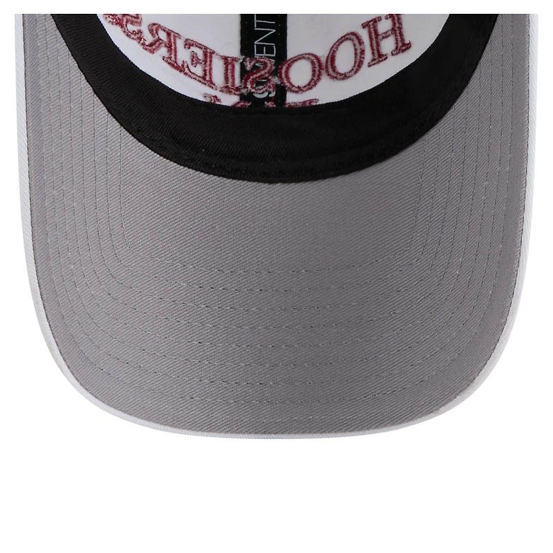 Men's New Era White Indiana Hoosiers Fan 9TWENTY Adjustable Hat