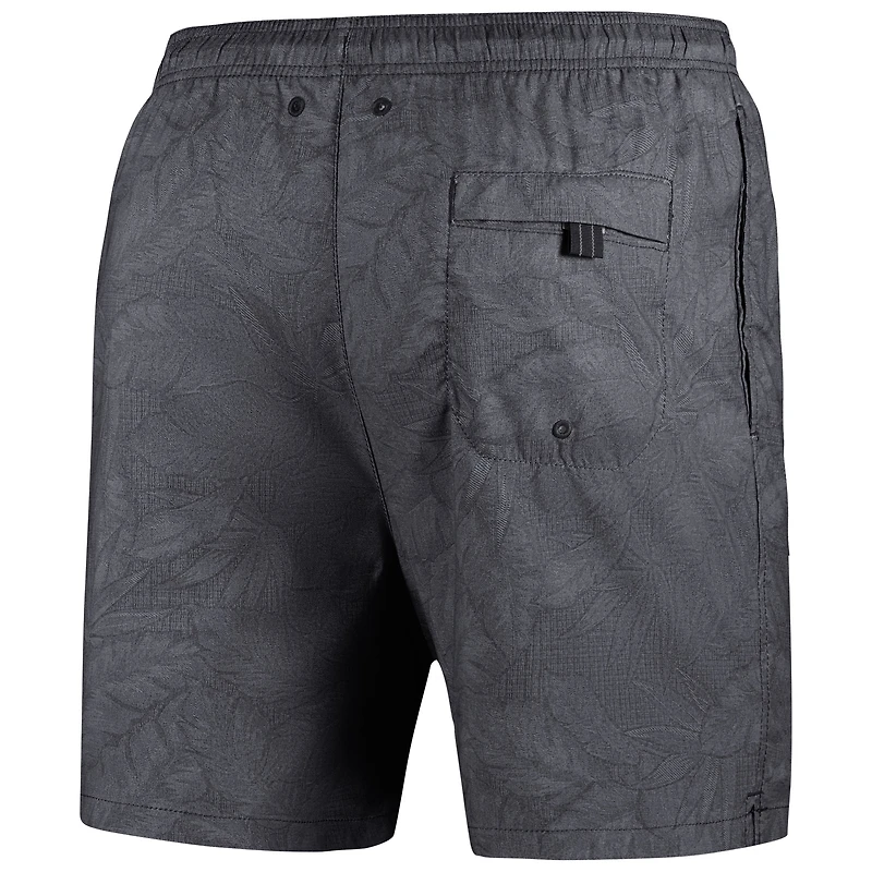 Men's Tommy Bahama Black Indiana Hoosiers Naples Layered Leaves Swim Trunks