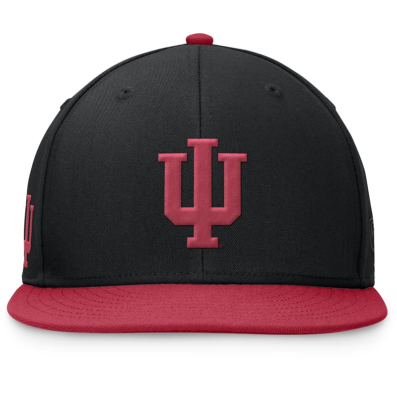 Men's Top of the World Black/Crimson Indiana Hoosiers Rally Two-Tone Fitted Hat