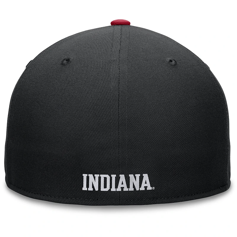 Men's Top of the World Black/Crimson Indiana Hoosiers Rally Two-Tone Fitted Hat