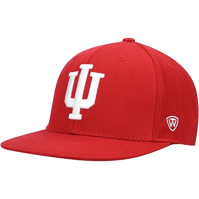 Men's Top of the World Crimson Indiana Hoosiers Team Color Fitted Hat