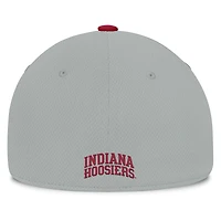 Men's Top of the World  Gray/Cardinal Indiana Hoosiers Mick Flex Hat