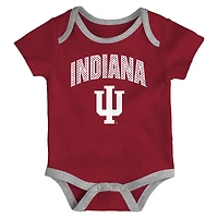 Newborn & Infant Outerstuff Indiana Hoosiers Three-Pack All Day Play Bodysuit Set